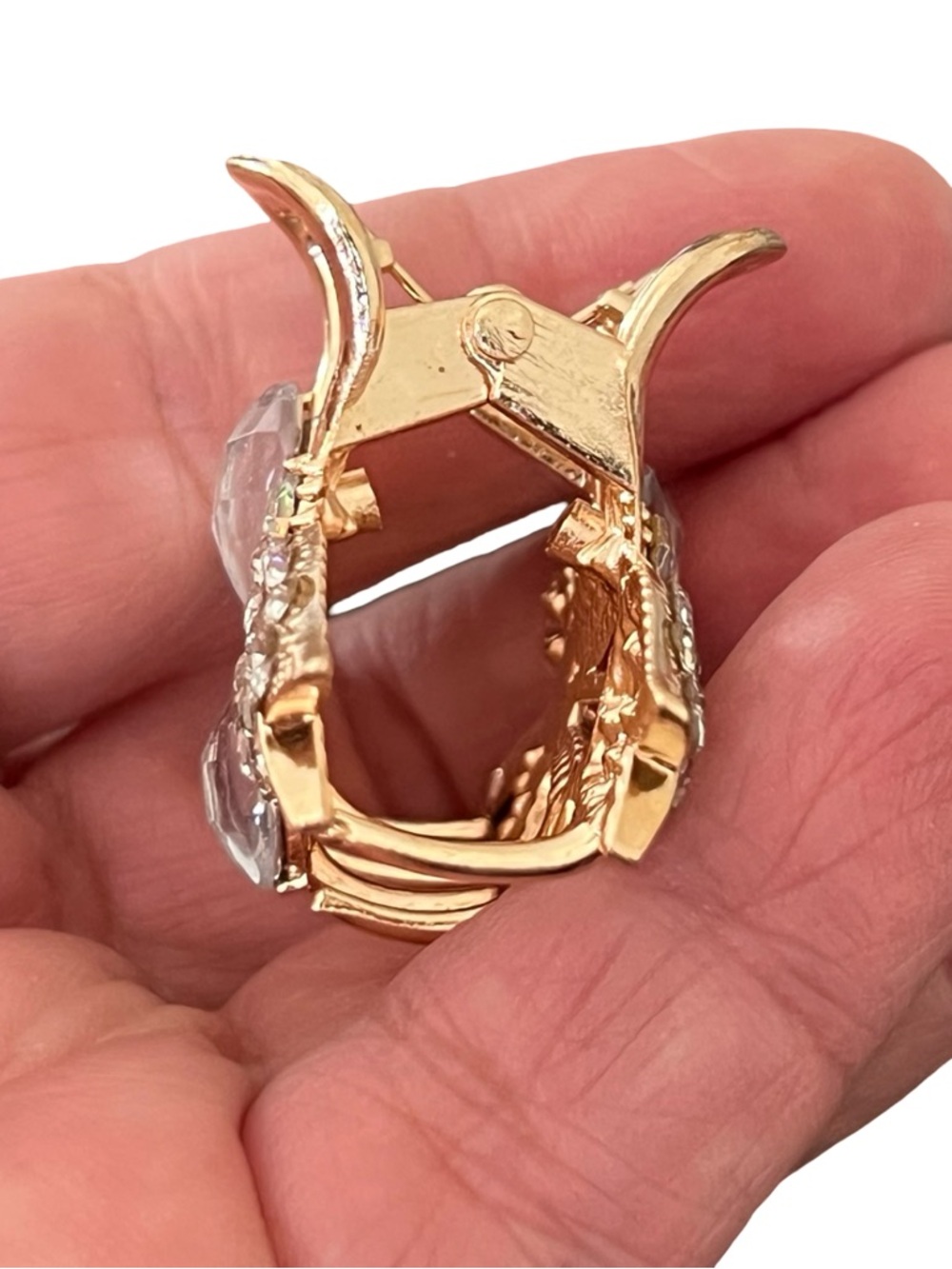 Gold Crystal Flower Hair Clip - Elegant Women’s Jewelry FINAL PRICE DROP - Picture 2 of 5